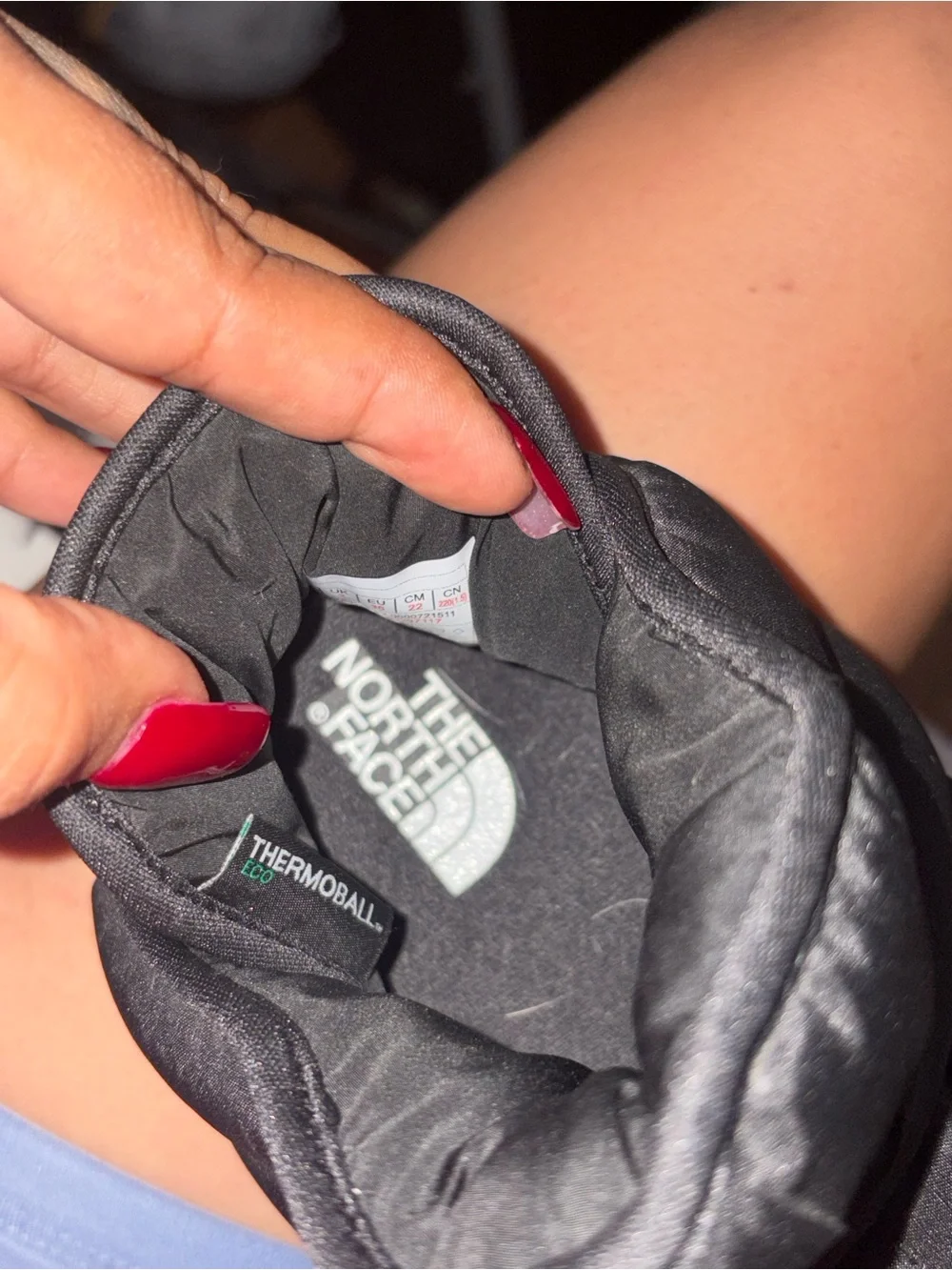 The North Face Black Thermoball Quilted Slip-On Bootie